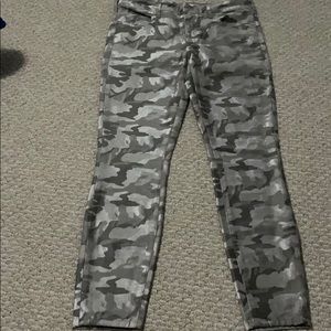 Anthropologie Pilcro Velvet Camo High Rise Skinny